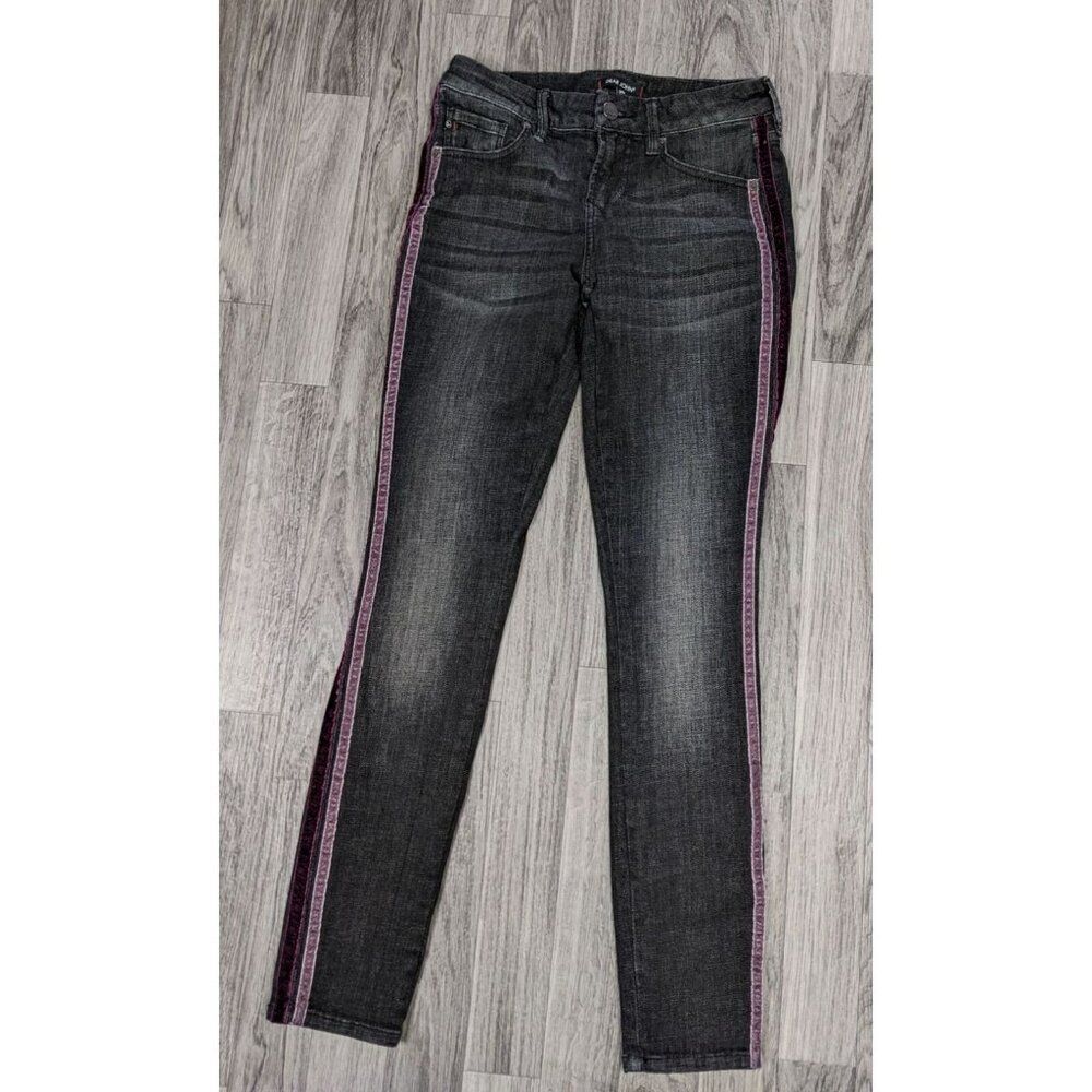 Dear John Womens Size 25 Joyrich Comfort Skinny Black Grey Denim Jeans